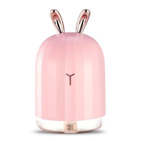 220ml Cool Mist Humidifier Ultrasonic Air Diffuser Atomizer w/7 Color Breathing Lights  Auto Off Office Home Yoga (Option: Rabbit)