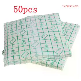 50/100 Pcs Catheter Fixation Tape Bandage Pu Film Wound Waterproof and Bacterial Isolation Swimming Private Waterproof Patch (Color: 50pcs 12 X 12 CM)