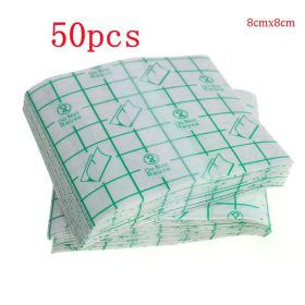 50/100 Pcs Catheter Fixation Tape Bandage Pu Film Wound Waterproof and Bacterial Isolation Swimming Private Waterproof Patch (Color: 50pcs 8 X 8 CM)
