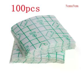 50/100 Pcs Catheter Fixation Tape Bandage Pu Film Wound Waterproof and Bacterial Isolation Swimming Private Waterproof Patch (Color: 100pcs 7 X 7 CM)
