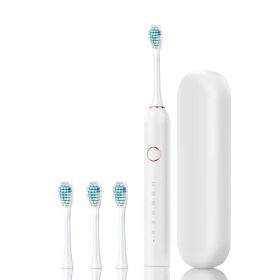 Remarkable Goodz Electric Toothbrush With 4 Brush Heads (Color: White)