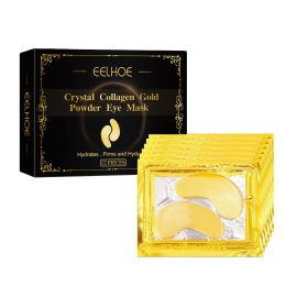 EELHOE Collagen Gold Eye Mask Moisturizing Care, Firming Eye Lines, Eye Patches, Staying Up Late, Dark Circles, Eye Bags (Option: 1pcs)