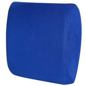 Lumbar Support Pillow Memory Foam Back Cushion with 3D Mesh Cover for Car Office Chair (Option: lblue)